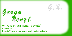 gergo menzl business card